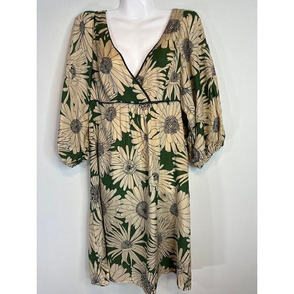 Anthropologie‎ Moullinette Soeurs Dandy Daisy Silk Cotton Mini Dress Size 2 - Picture 1 of 13